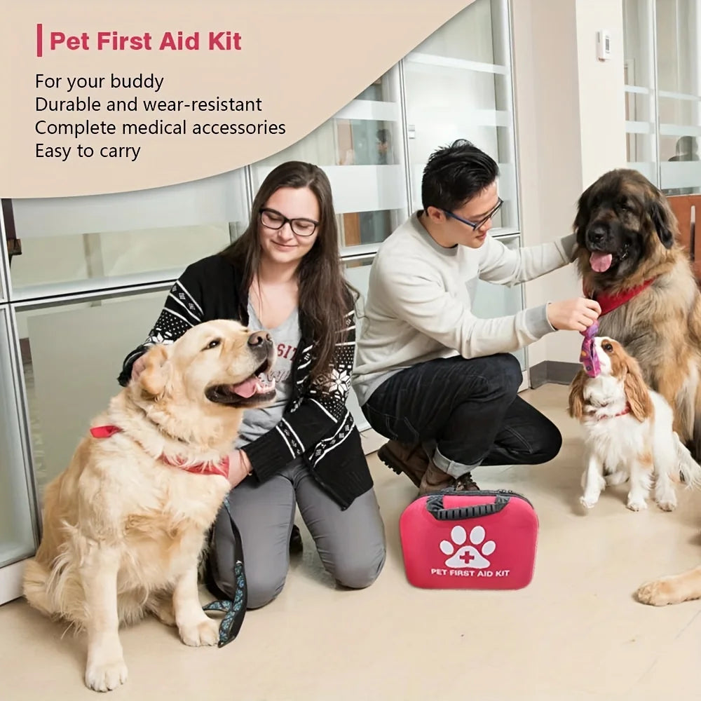 Portable Pet First Aid Kit - 61pcs