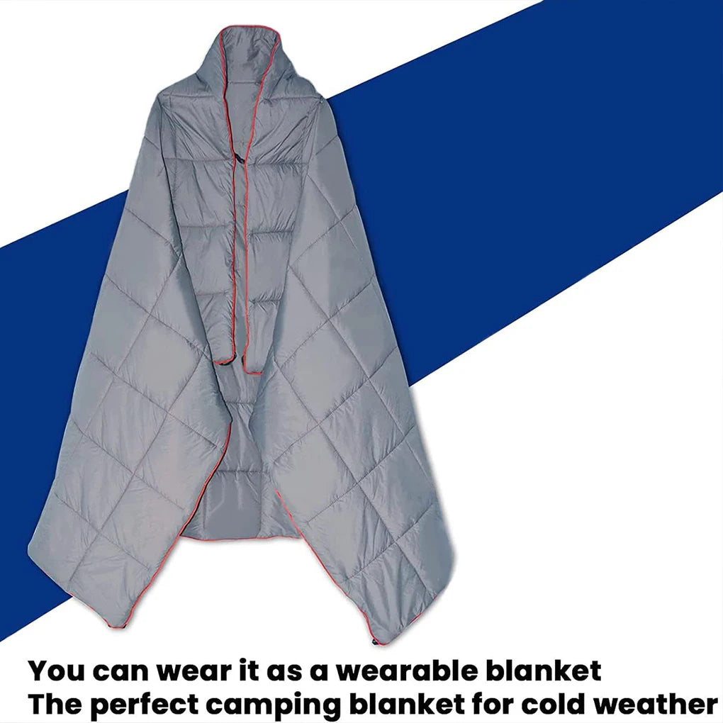 Wearable Down Camping Blanket - Ultralight, Waterproof, and Packable for Travel