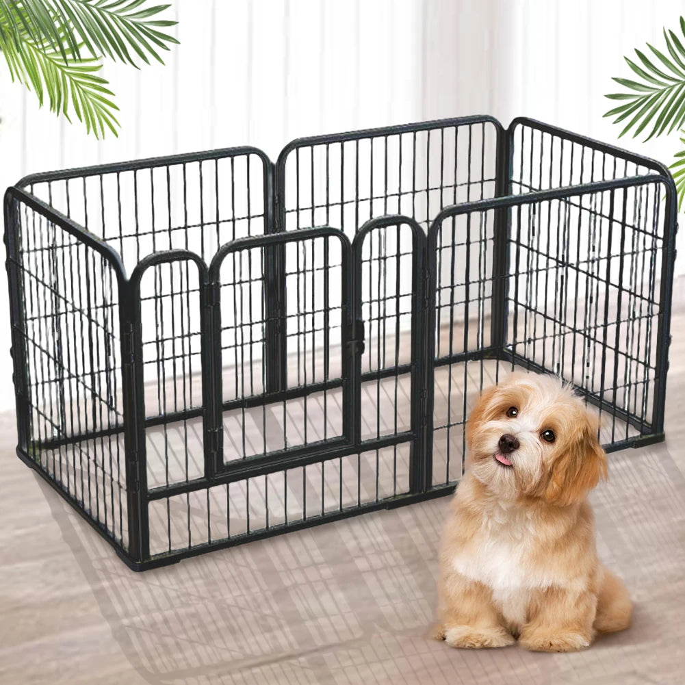 Heavy Duty 6-Panel Dog Playpen - Foldable Exercise Fence for Pets