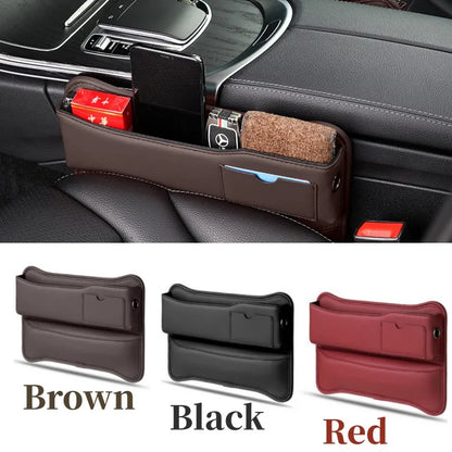 Multifunction Leather Car Seat Gap Organizer