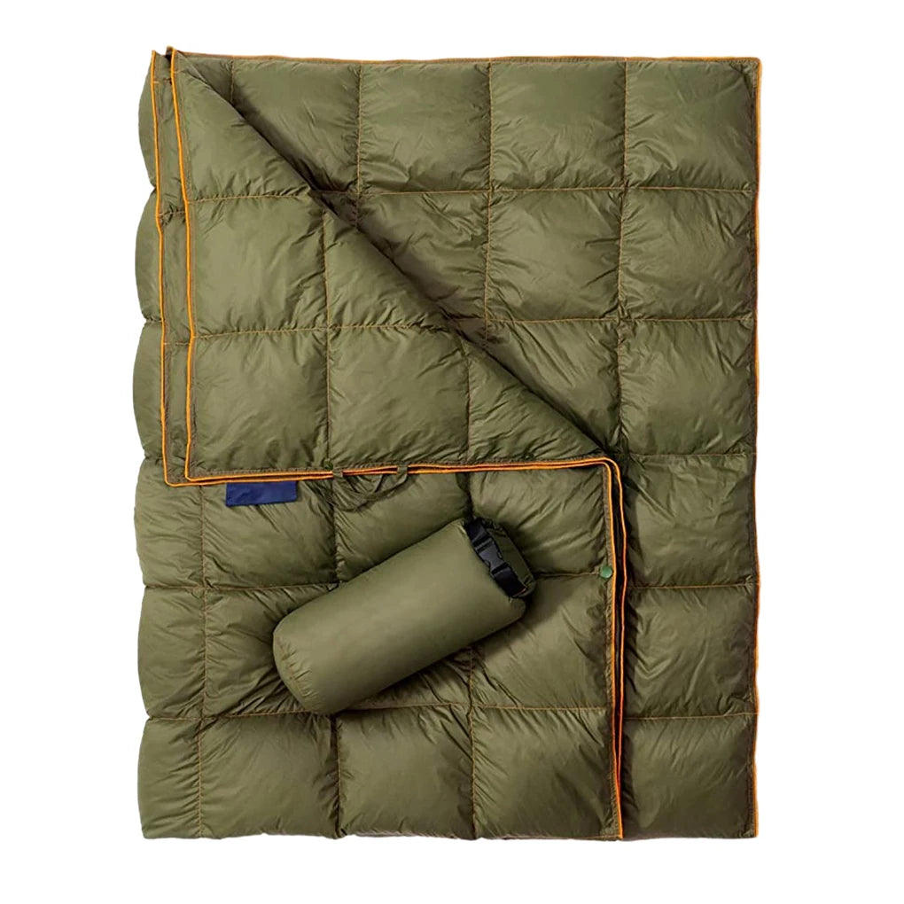 Wearable Down Camping Blanket - Ultralight, Waterproof, and Packable for Travel