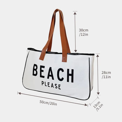 Canvas Beach Tote Bag