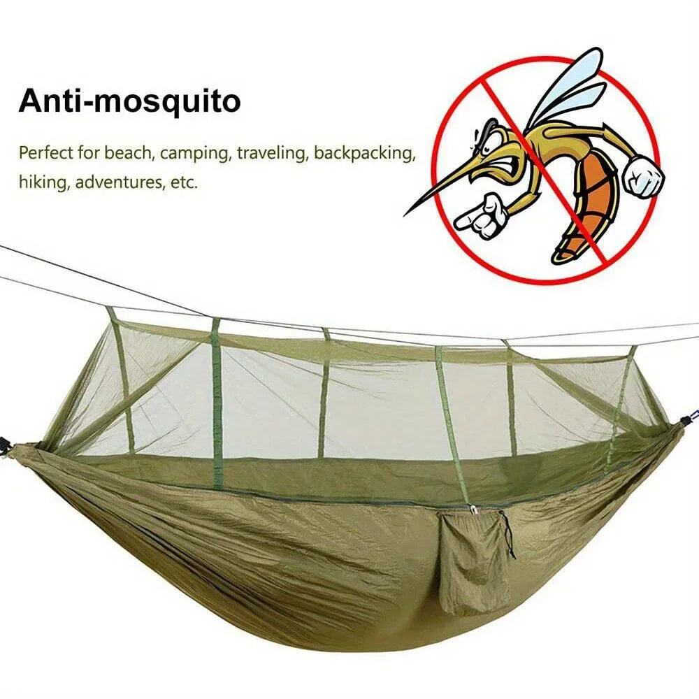 Double Person Camping Hammock - Portable with Mosquito Net, 660 lbs Capacity