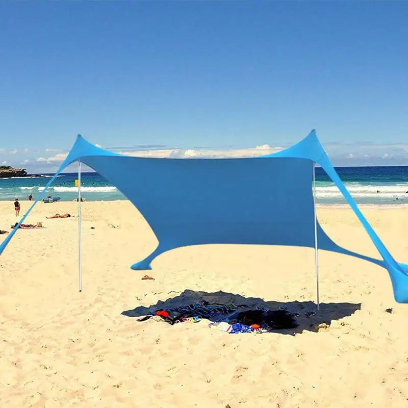 Family Beach Awning - Ultralight Sun Shade Tent with Sandbag, UPF50+