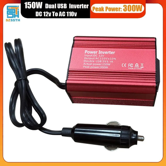 300W Power Car Invertor - USB Car Adapter Convertor