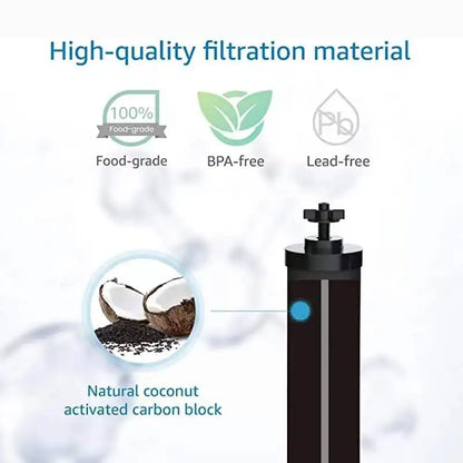 Water Filter Replacement for Berkey BB9-2 Black Filters & PF-2  Fluoride Filters