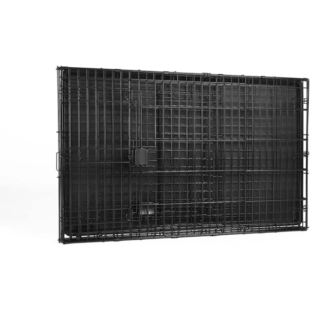 Foldable Metal Wire Dog Crate - 48" Double Door