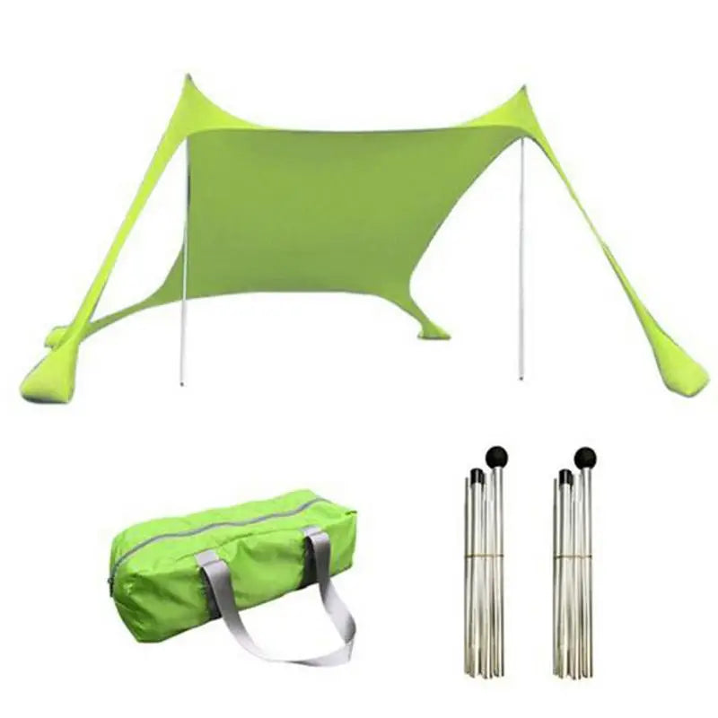 Family Beach Awning - Ultralight Sun Shade Tent with Sandbag, UPF50+