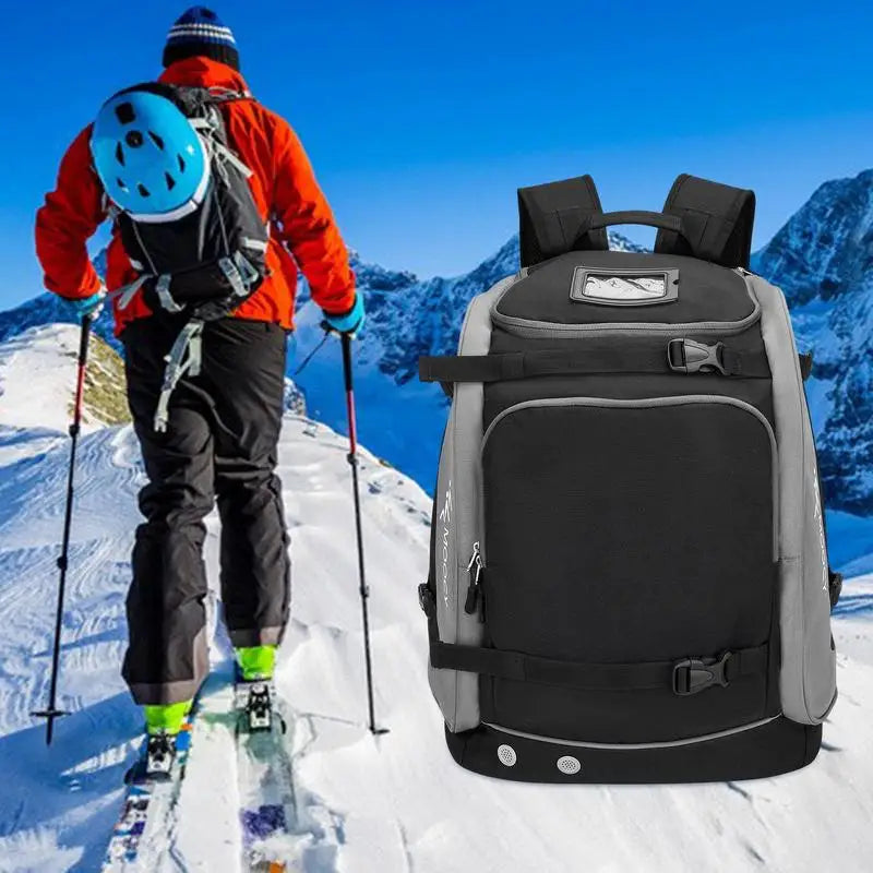 65L Ski Boot Backpack - Large Capacity for Boots, Helmet, and Gear