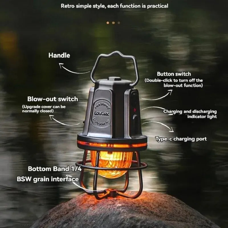 Waterproof LED Camping Lantern - Portable Tent Light