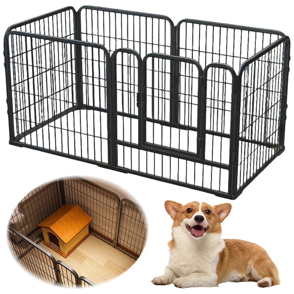 Heavy Duty 6-Panel Dog Playpen - Foldable Exercise Fence for Pets