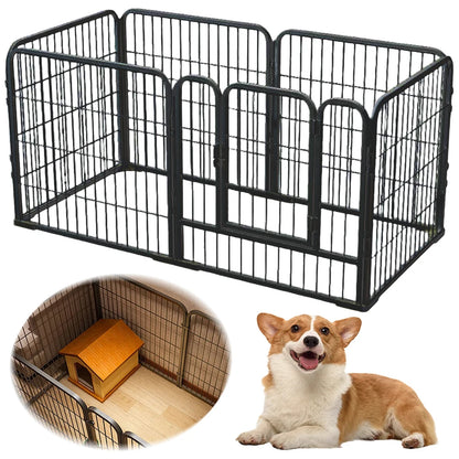 Heavy Duty 6-Panel Dog Playpen - Foldable Exercise Fence for Pets