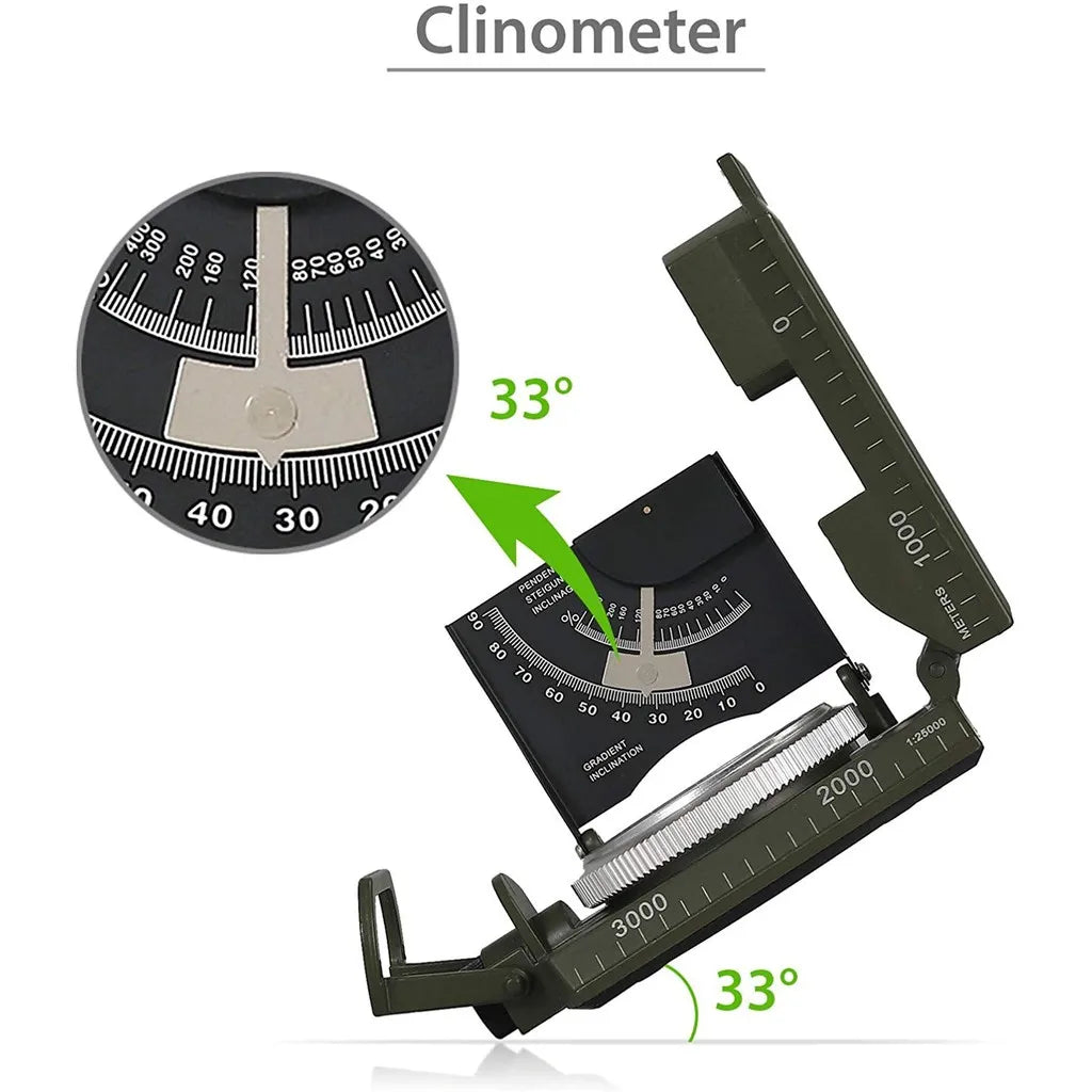 Military Compass - Outdoor Survival Gear for Camping and Hiking