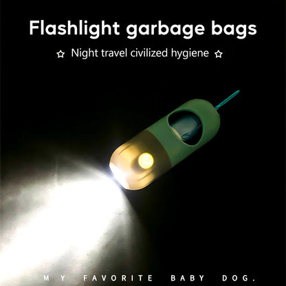 LED Light Dog Poop Bag Dispenser - Degradable Waste Bags