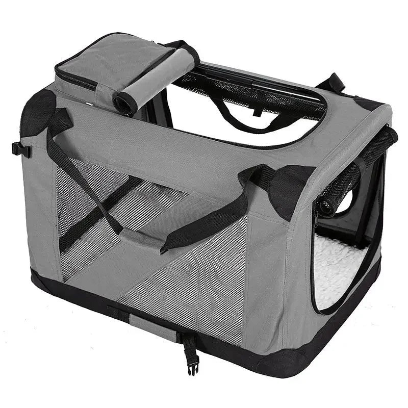 Folding Pet Cage for Medium and Large Dogs - Travel Kennel and Carrying Bag