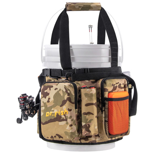 Ice Fishing Bucket Organizer 5 Gallon for Fishing Bag Storage
