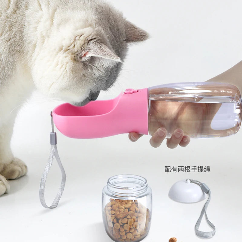 2-in-1 Portable Pet Water and Food Bottle